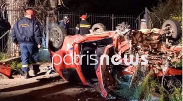 Τροχαίο στο Επιτάλιο Πύργου: Βίντεο δείχνει τη στιγμή που το αυτοκίνητο βγαίνει εκτός πορείας