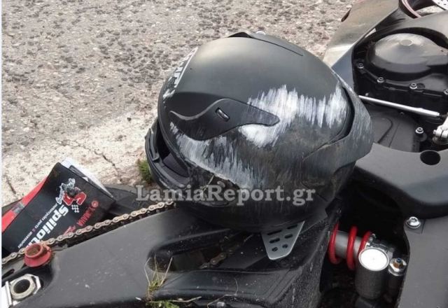 Φθιώτιδα: Τον έσωσε το κράνος - Το μαρτυρά και η φωτογραφία!