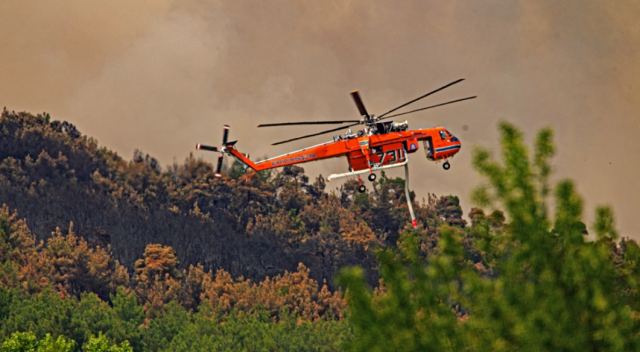 Υπό μερικό έλεγχο η φωτιά στη Φυλή Αττικής