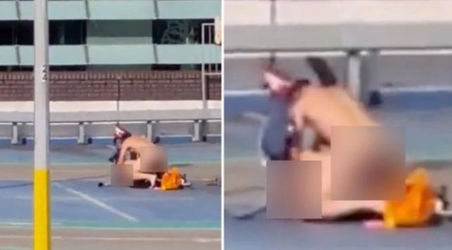 Εικόνες σοκ με γυμνό ζευγάρι που κάνει σεξ σε ταράτσα μέσα στον καύσωνα