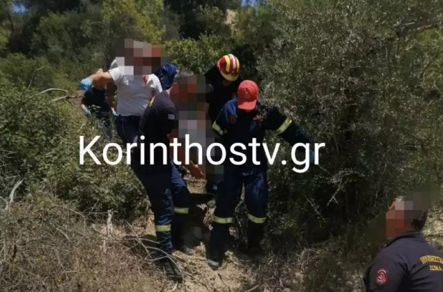 Κορινθία: Αυτοκίνητο έπεσε σε γκρεμό 25 μέτρων – Ανασύρθηκε χωρίς τις αισθήσεις του ο οδηγός
