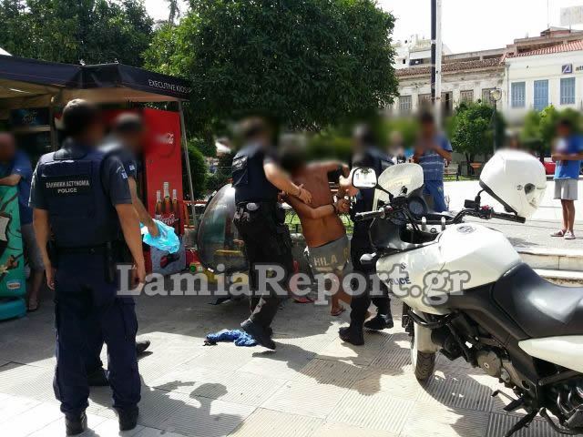 Λαμία: Επεισόδιο με μεθυσμένους ρομά στην πλατεία Πάρκου