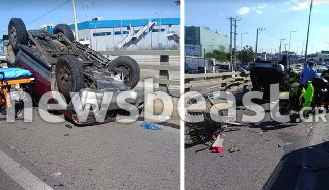 Σοβαρό τροχαίο στον Κηφισό: Αμάξι με μία μητέρα και ένα παιδί ανετράπη και κατέληξε στο αντίθετο ρεύμα – Σοκάρουν οι φωτογραφίες