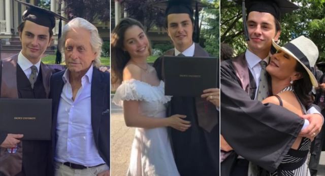 Κάθριν Ζέτα Τζόουνς - Μάικλ Ντάγκλας: Περήφανοι γονείς στην αποφοίτηση του γιου τους