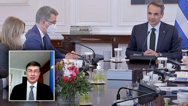 Εκταμιεύθηκε η δόση των 3,6 δισ. ευρώ από το Ταμείο Ανάκαμψης - Τι δήλωσαν Μητσοτάκης και Ντομπρόβσκις