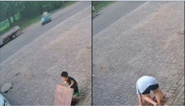 Ηρωίδα γιαγιά στην Κίνα βουτάει στο φρεάτιο για να σώσει τον εγγονό της (vid)