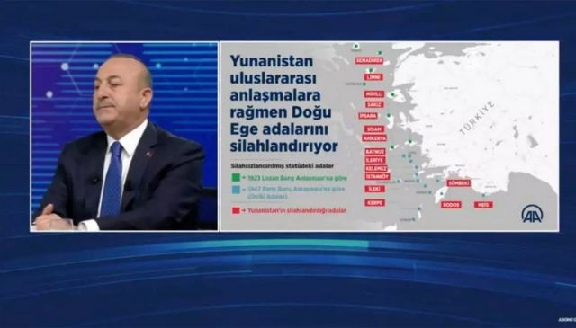 Τσαβούσογλου σε Ελλάδα: Αποστρατιωτικοποιήστε τώρα τα νησιά αλλιώς θα θέσουμε θέμα κυριαρχίας