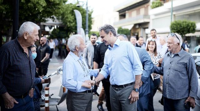 Από το Μοσχάτο ξεκίνησε τις προεκλογικές επισκέψεις ο Κυριάκος Μητσοτάκης