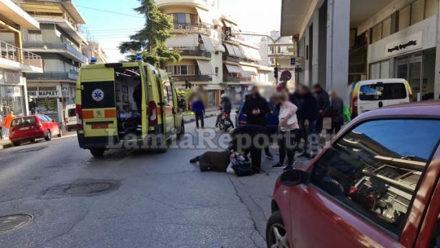 Λαμία: Παράσυρση ηλικιωμένης από μηχανάκι - ΦΩΤΟ