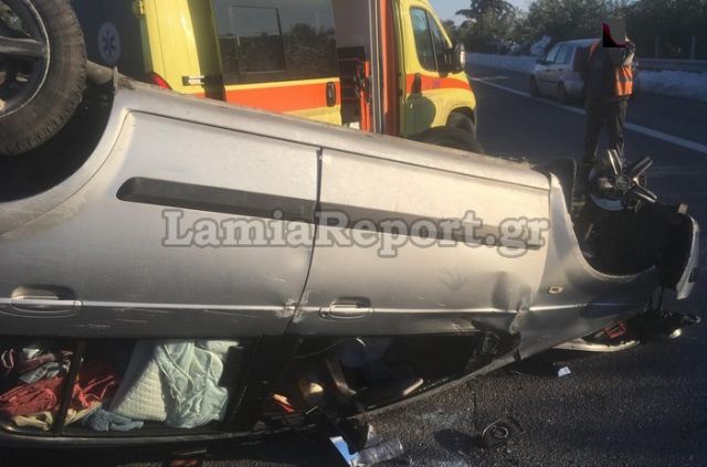 Φθιωτιδα: Τούμπαρε στην εθνική οδό - Δείτε εικόνες