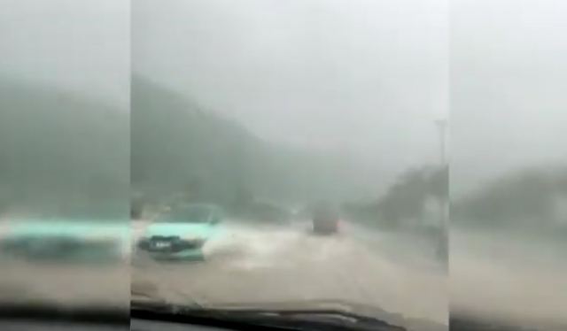 Το μπουρίνι πέρασε και από τα Καμένα Βούρλα - ΒΙΝΤΕΟ