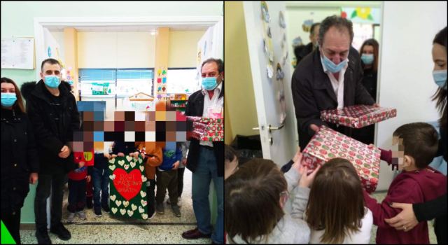 Λαμία: Παιχνίδια και γλυκά δώρισαν μαθητές του 14ου Νηπιαγωγείου στο Ορφανοτροφείο Αρρένων