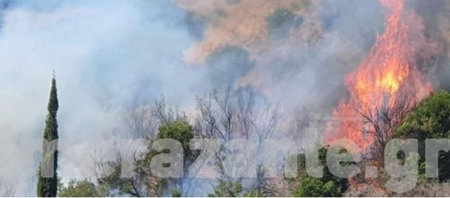 Ζάκυνθος: Μεγάλη φωτιά στην περιοχή Ασκός - Εκκενώνονται τα Μεγάλα Αλώνια - Μήνυμα του 112 [εικόνες, βίντεο]