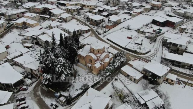 Φθιώτιδα: Το Ζέλι ντυμένο στα λευκά από ψηλά - ΒΙΝΤΕΟ