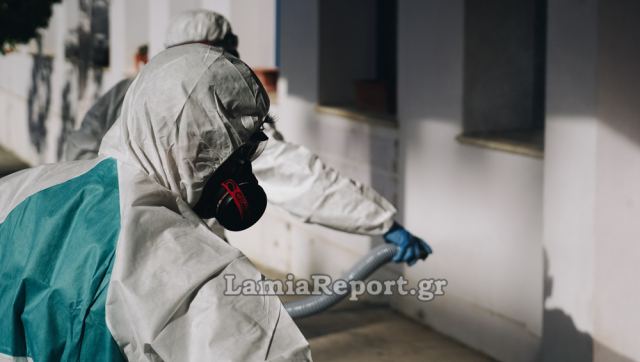 Προληπτική απολύμανση στο Δημαρχείο Λαμίας (ΒΙΝΤΕΟ)