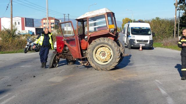 Τρακτέρ στην εθνική οδό - Δείτε το αποτέλεσμα
