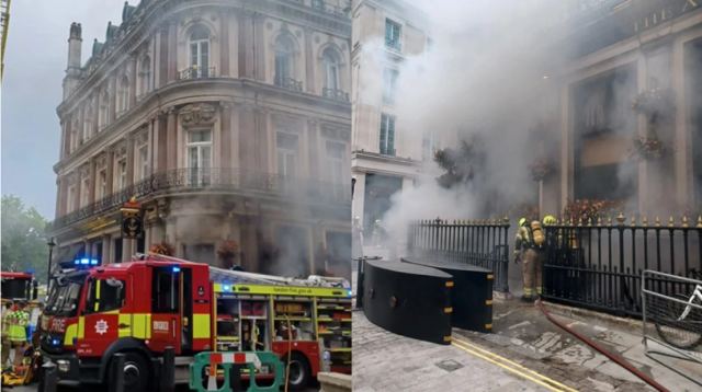 Λονδίνο: Μεγάλη φωτιά στην πλατεία Τραφάλγκαρ - 125 πυροσβέστες στη μάχη με τις φλόγες