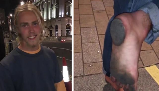 Περπατάει ξυπόλητος κάθε μέρα γιατί έτσι θα… γίνει εκατομμυριούχος