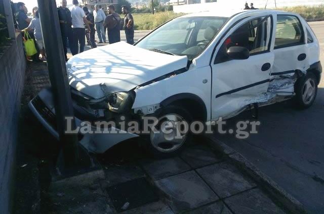 Λαμία: Παραβίασε το STOP και δείτε τι έγινε (ΦΩΤΟ)