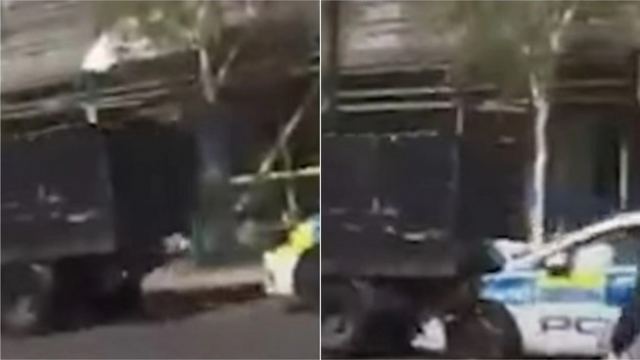 Απορριμματοφόρο πήρε φόρα, έκανε επίτηδες όπισθεν και σμπαράλιασε περιπολικό