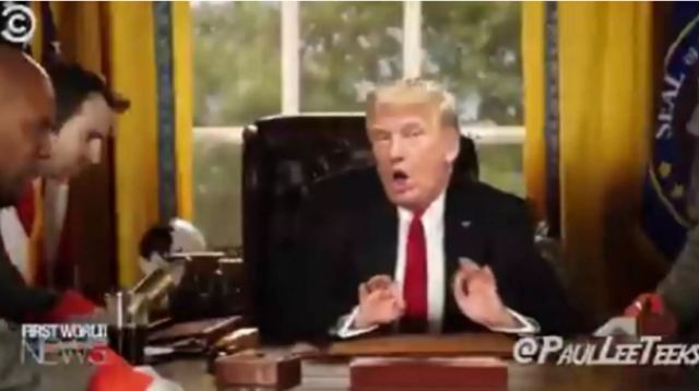 Ξεκαρδιστικό βίντεο με τον Τραμπ να απομακρύνεται με φορτωτική απ’ τον Λευκό Οίκο