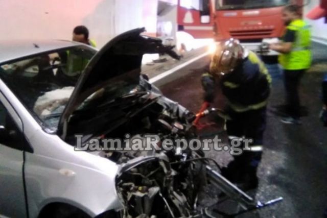 Φθιώτιδα: Τροχαίο με τραυματισμό μέσα στη σήραγγα - ΦΩΤΟ