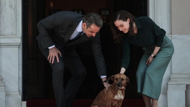 Ο σκύλος του Μεγάρου Μαξίμου «υποδέχθηκε» τη Φινλανδή πρωθυπουργό