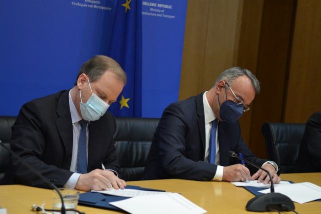 Υπογραφή τροποποίησης σύμβασης του έργου «Ανάπτυξη εμπορευματικού κέντρου Θριασίου πεδίου»