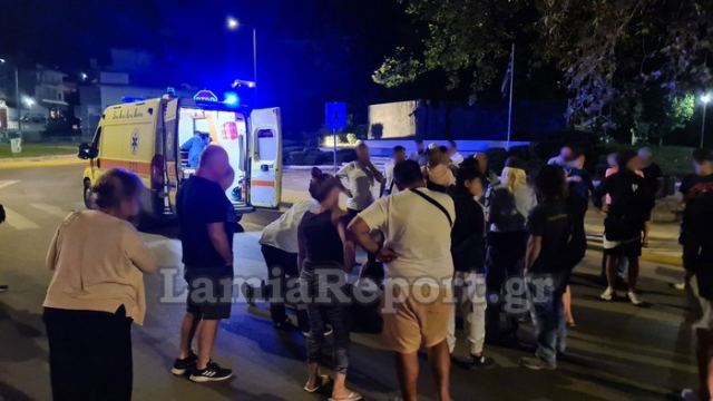 Λαμία: Τροχαίο με μηχανάκι στον κόμβο του ΚΕΥΠ - Δείτε εικόνες