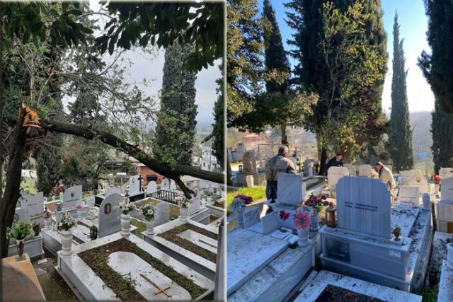 Αποκαταστάθηκε άμεσα η εικόνα του νεκροταφείου Μακρακώμης