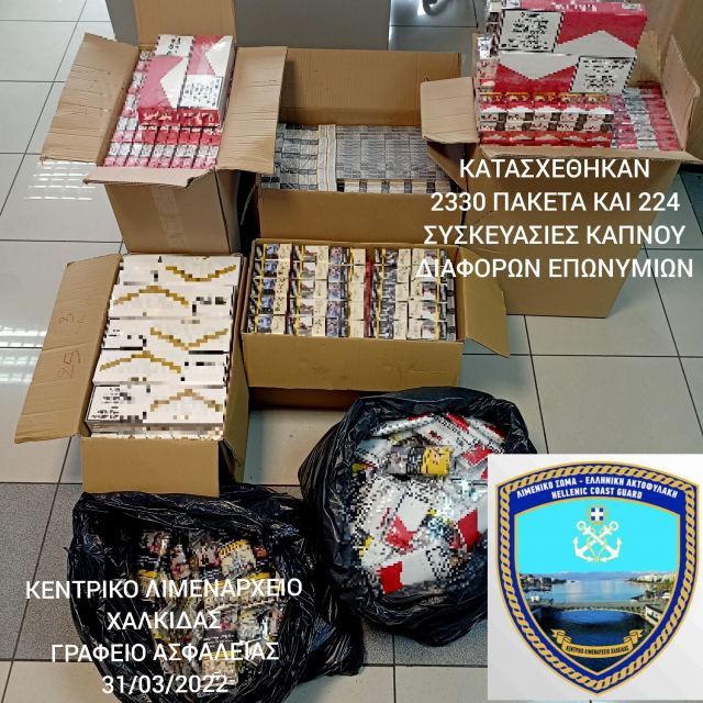 Δύο αλλοδαποί πίσω από λαθραία τσιγάρα και καπνό στην Αρτάκη