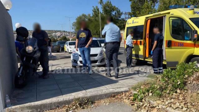 Λαμία: Τροχαίο με μηχανή στο Χαλκιοπούλειο (ΦΩΤΟ)