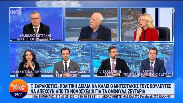 Σαρακιώτης: Που είναι το 41% για το νομοσχέδιο για τα ομόφυλα ζευγάρια;