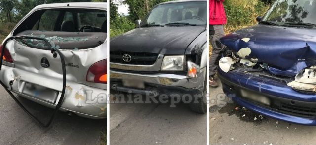 Λαμία: Αδέσποτα προκάλεσαν τριπλή καραμπόλα - ΦΩΤΟ