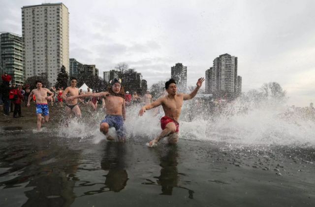 Κολύμπι της πολικής αρκούδας: Το έθιμο στον Καναδά που ξεκίνησε Έλληνας