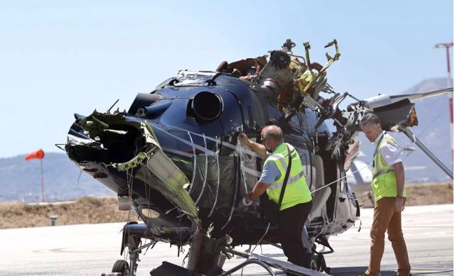 Νέες εικόνες από το ελικόπτερο που πήρε φωτιά στο Ελ. Βενιζέλος - Πώς σώθηκε ο πιλότος