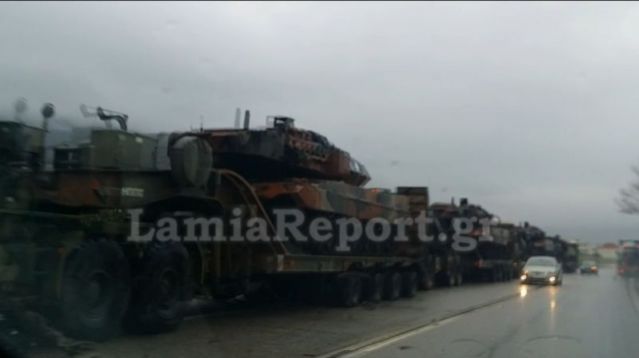Ακινητοποιήθηκε στρατιωτικό κομβόι στην εθνική - ΒΙΝΤΕΟ