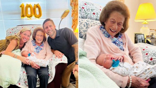 99χρονη γνώρισε το 100ο δισέγγονό της με δάκρυα χαράς και συγκίνησης!