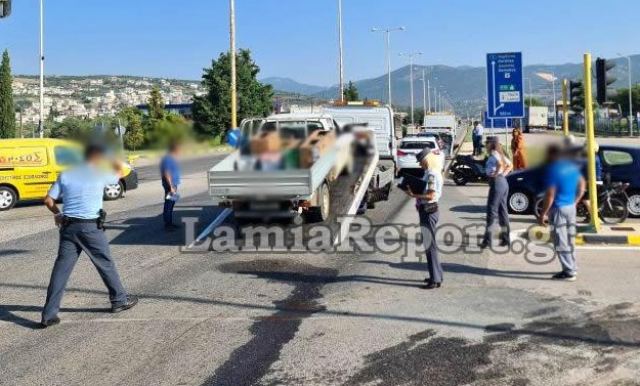 Λαμία: Τροχαίο στα φανάρια της ΔΕΗ