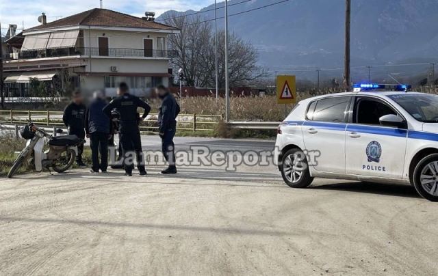 Λαμία: Τροχαίο με μηχανάκι το πρωί - ΦΩΤΟ