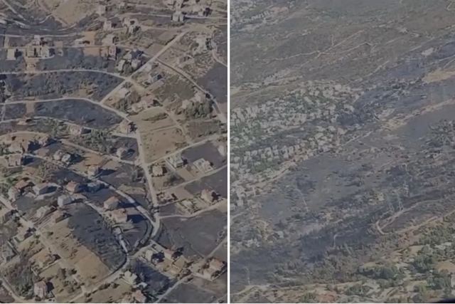 Βίντεο από ψηλά καταγράφει τις καμένες εκτάσεις από την πύρινη λαίλαπα στη βορειοανατολική Αττική